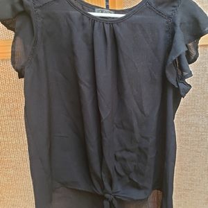 Sheer Black Top L